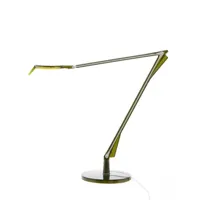 kartell -   lampe de bureau aledin vert design polycarbonate